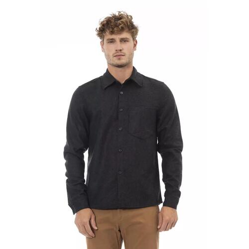 Alpha Studio Men's Gray Wool Shirt - 50 IT - Main Image