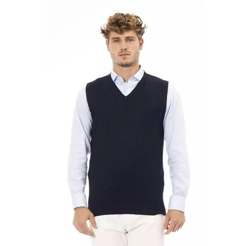 Alpha Studio Men's Blue Viscose Vest - 50 IT - Main Image
