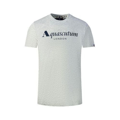 Aquascutum Men's Gray Cotton T-Shirt - M - Main Image