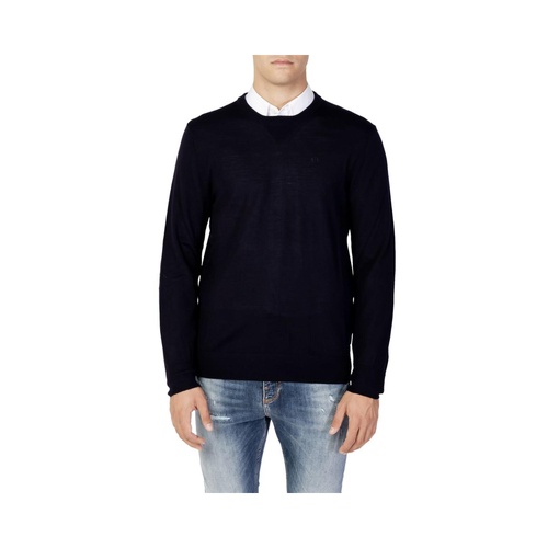 Armani Exchange Men's Blue Wool T-Shirt - 46 IT - Main Image