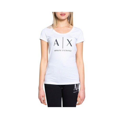 Armani Exchange Women's White Cotton Tops & T-Shirt - XL - Main Image