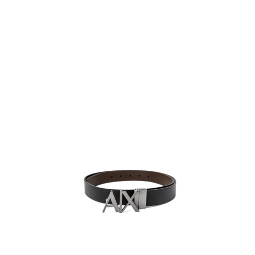 Armani Exchange Men's Black Leather Belt - 100 cm - Main Image