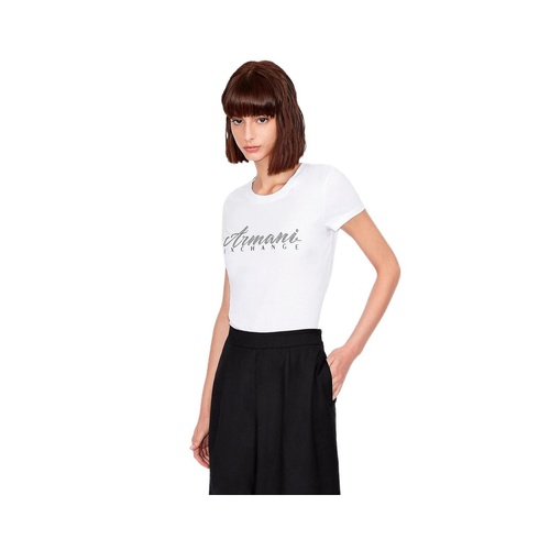 Armani Exchange Women's White Cotton Tops & T-Shirt - 42 IT - Main Image