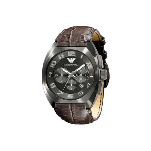 Armani Men's Brown Cowhide Leather Watch - One Size - Main Image