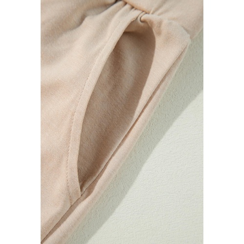 Parchment Split Long Cardigan and Skinny Pants Lounge Set - M - Main Image