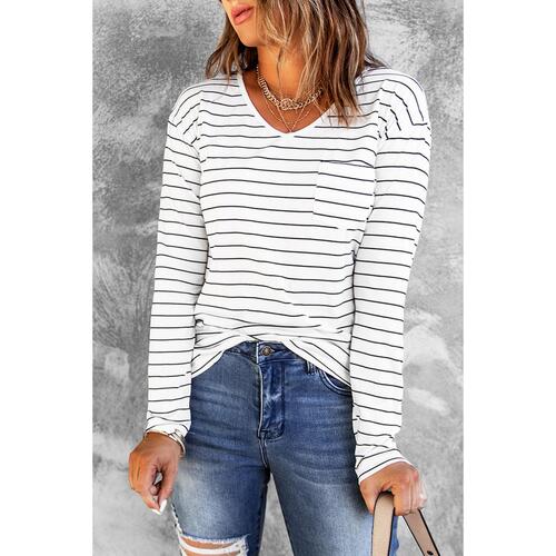 Azura Exchange V Neck Long Sleeve Top - S - Main Image
