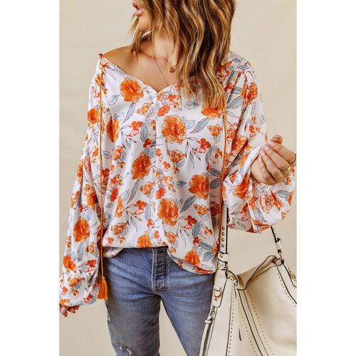 Azura Exchange Floral Print Dolman Blouse - M - Main Image