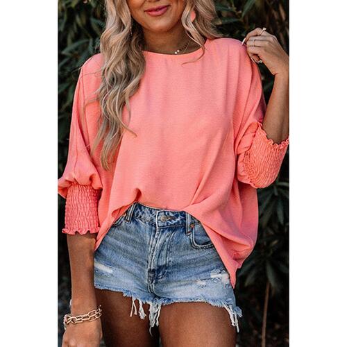 Azura Exchange Shift Top with Smocked Wrist - L - Main Image