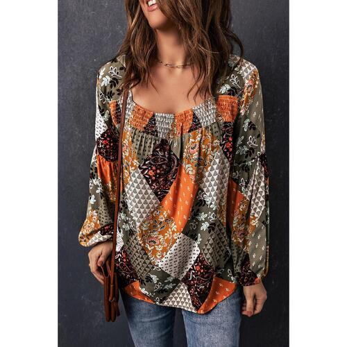 Azura Exchange Mixed Print Blouse - 2XL - Main Image