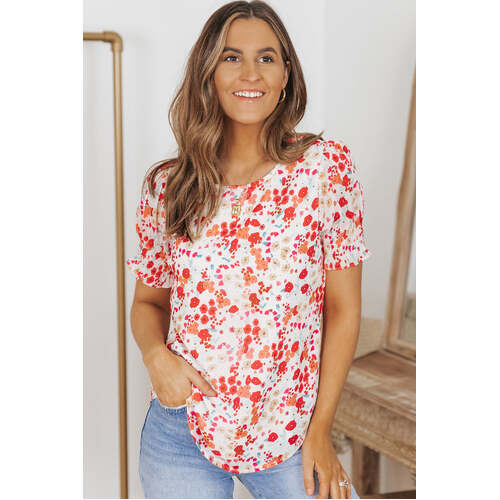 Azura Exchange Ruffle Bubble Sleeve Blouse - M - Main Image