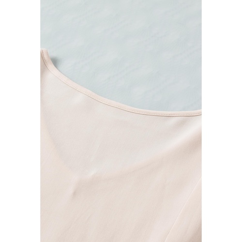 Azura Exchange Loose V Neck Top with Ruffled Lace Detail - L - Main Image
