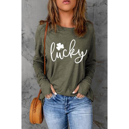 Azura Exchange Lucky Clover Graphic Print Tunic Top - L - Main Image
