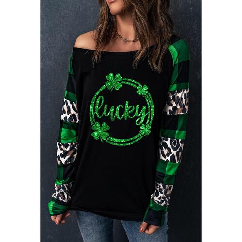 Azura Exchange Leopard Printed Plaid Splicing Blouse - S - Main Image