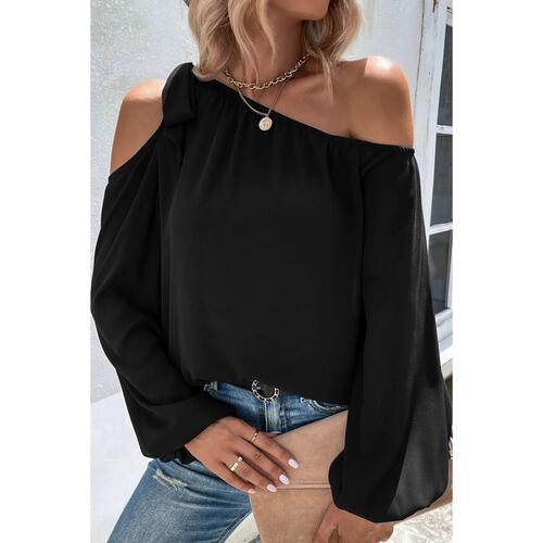 Azura Exchange Asymmetric Off Shoulder Blouse - L - Main Image