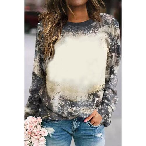 Azura Exchange Vintage Bleached Tie Dye Long Sleeve Top - XL - Main Image