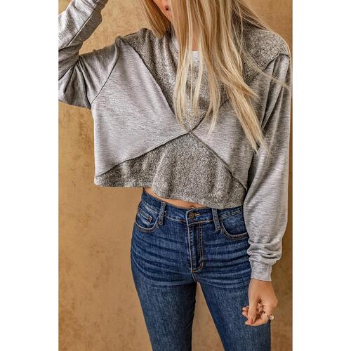 Azura Exchange Knitted Patchwork Cropped Top - L - Main Image