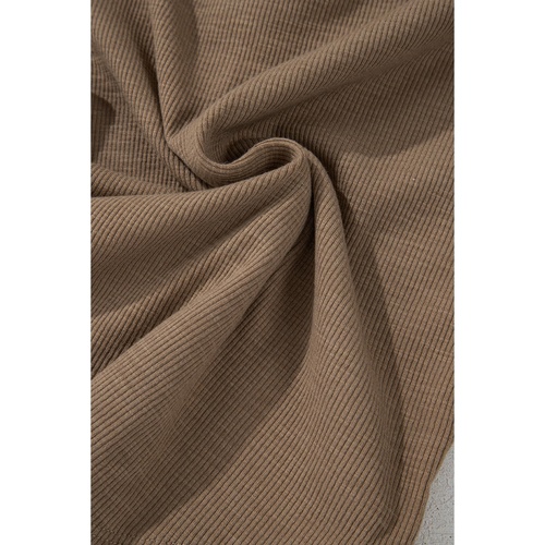 Chestnut Anglaise Broider Ribbed Long Sleeve Top - L - Main Image