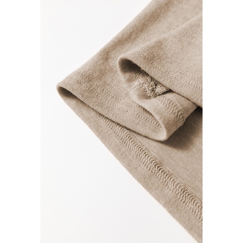 Parchment Seam Detail Lace Contrast Cuffs Raglan Sleeve Top - L - Main Image
