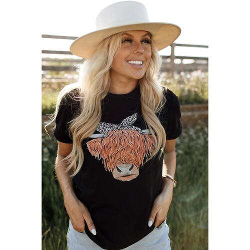 Azura Exchange Leopard Print O-Neck T-Shirt - 2XL - Main Image