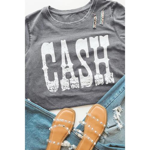 Azura Exchange CASH Letter Print Tee - M - Main Image