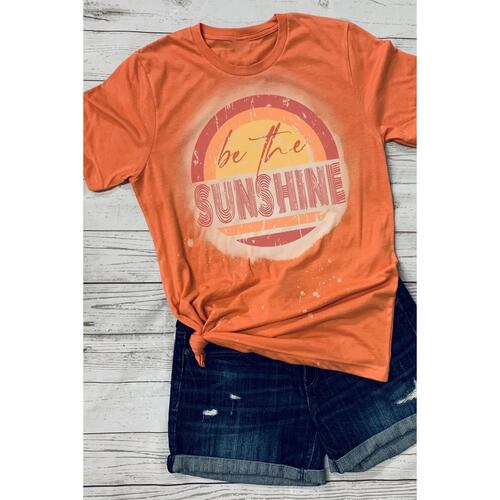 Azura Exchange Graphic Print Crewneck T-Shirt - Be The Sunshine - S - Main Image