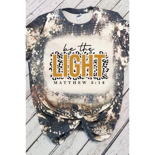 Azura Exchange Leopard Print Color Block Short Sleeve Top - L - Main Image