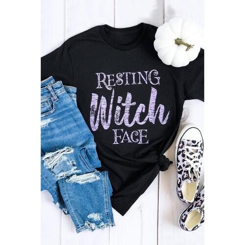 Azura Exchange Resting Witch Face Graphic Tee - L - Main Image