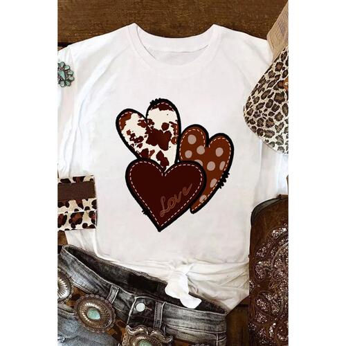 Azura Exchange Heart Print T-shirt - M - Main Image