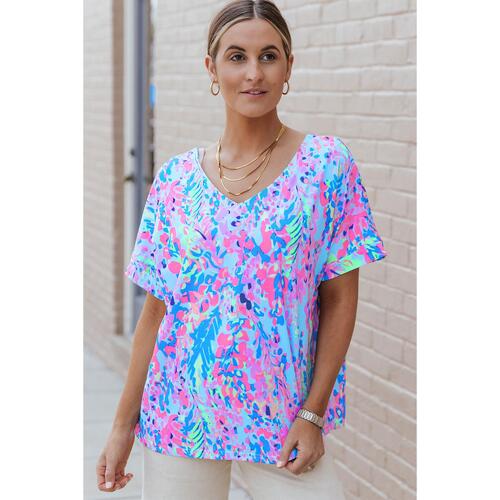 Azura Exchange Floral Print Oversized T-Shirt - S - Main Image