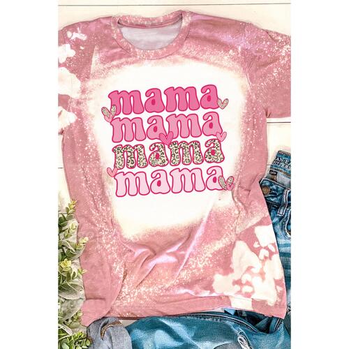 Azura Exchange Leopard Heart Bleached Graphic T Shirt - S - Main Image