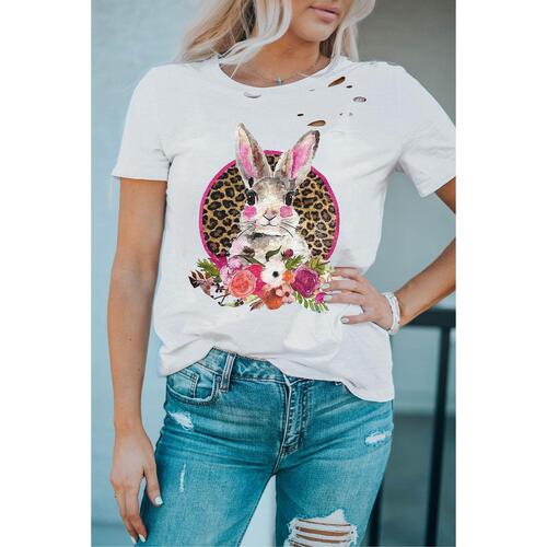 Azura Exchange Distressed Bunny T Shirt - M - Main Image
