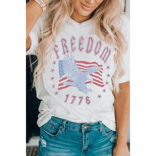 Azura Exchange Eagle Flag Print 1776 Graphic Tee - L - Main Image