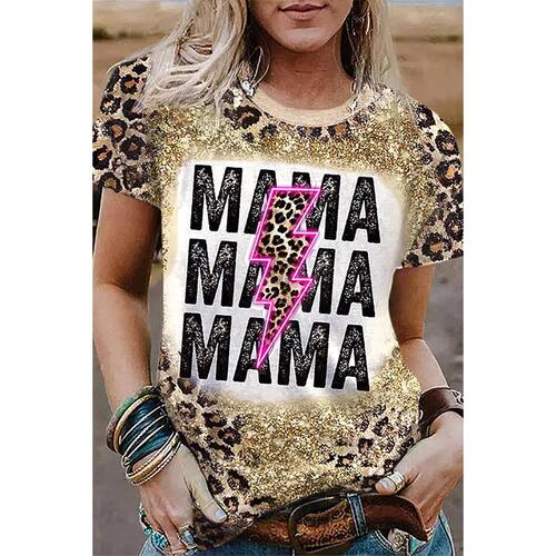 Azura Exchange Lightning Graphic Leopard Dyed T Shirt - L - Main Image