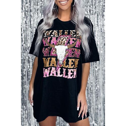 Azura Exchange Wallen Cowskull Graphic Oversized Tee - M - Main Image