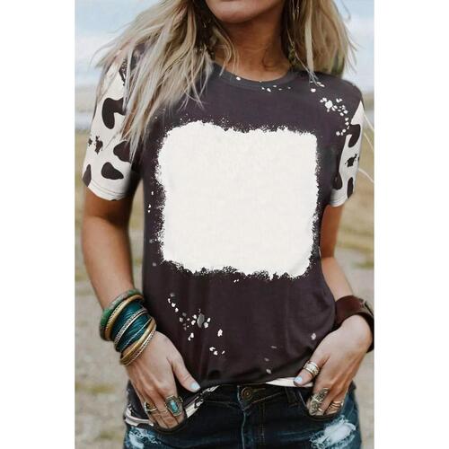 Azura Exchange Tie Dye Bleached Crew Neck T-Shirt - M - Main Image