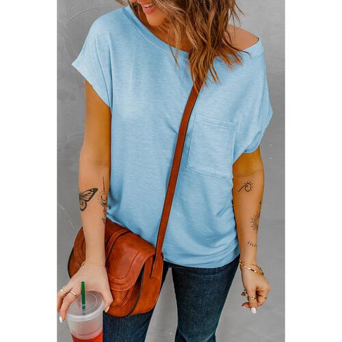 Azura Exchange Pocketed Knit Tee with Side Slits - 2XL - Main Image