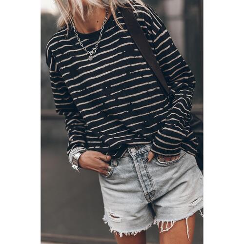 Azura Exchange Retro Striped Long Sleeve Top - S - Main Image