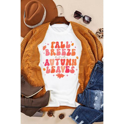Azura Exchange Graphic Tee with Fall Breeze and Autumn Leaves Design - 2XL - Main Image