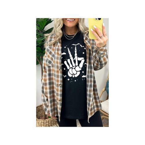 Azura Exchange Halloween Bat & Skeleton Hand Graphic Tee - M - Main Image