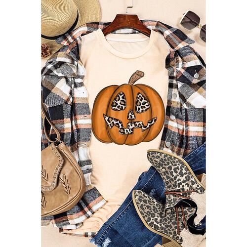 Azura Exchange Leopard Pumpkin Print T Shirt - XL - Main Image