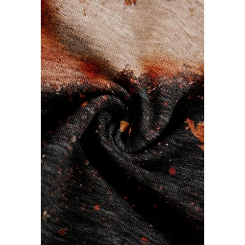 Gold Flame It's Fall Yall Halloween Pumpkin Graphic Bleached Top - L - Main Image