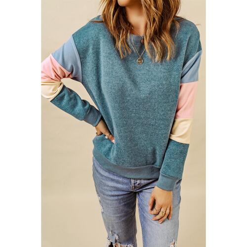 Azura Exchange Long Sleeve Colorblock Sweatshirt - 2XL - Main Image
