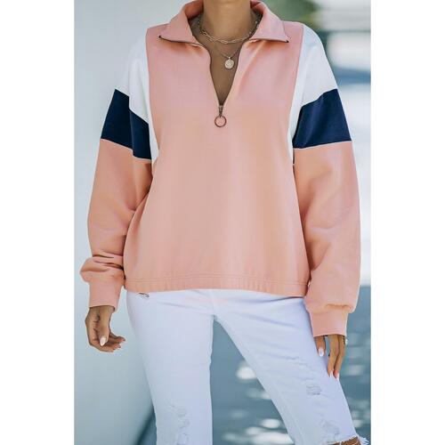 Azura Exchange Patch Bicep Quarter Zip Sweatshirt - M - Main Image