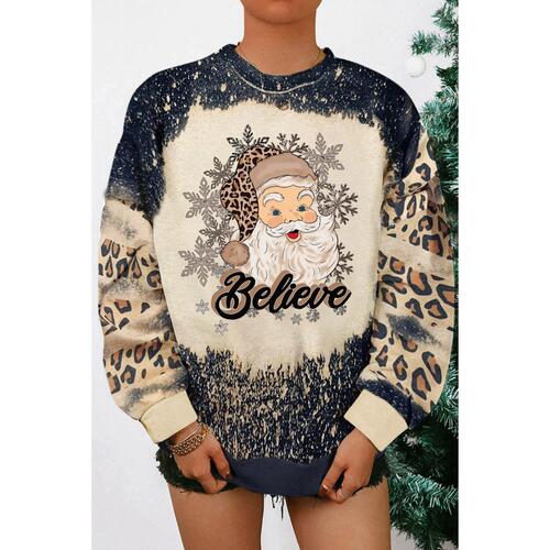 Azura Exchange Santa Clause Bleach Print Graphic Sweatshirt - XL - Main Image