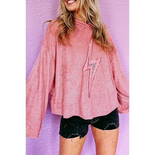 Azura Exchange Sequin Oversized Hoodie - S - Main Image