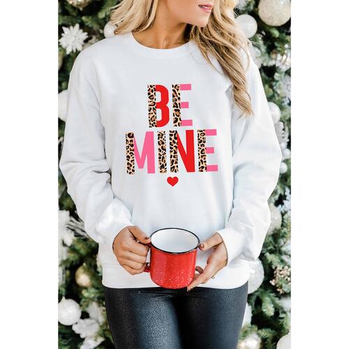 Azura Exchange Leopard Heart Print Long Sleeve Sweatshirt - S - Main Image