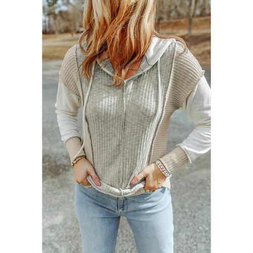 Azura Exchange Patchwork Knit Hoodie - L - Main Image