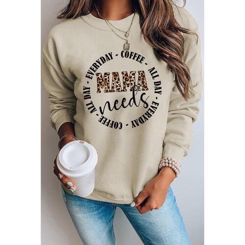 Azura Exchange MAMA Needs All Day Everyday Letters Graphic Sweatshirt - XL - Main Image
