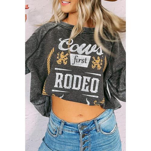 Azura Exchange Graphic Mineral Washed Sweatshirt - S - Main Image