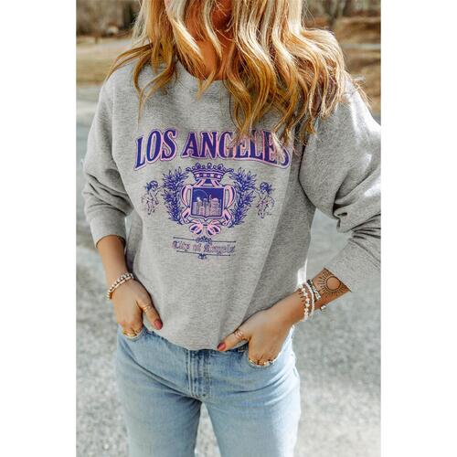 Azura Exchange LOS ANGELES Graphic Crew Neck Sweatshirt - M - Main Image